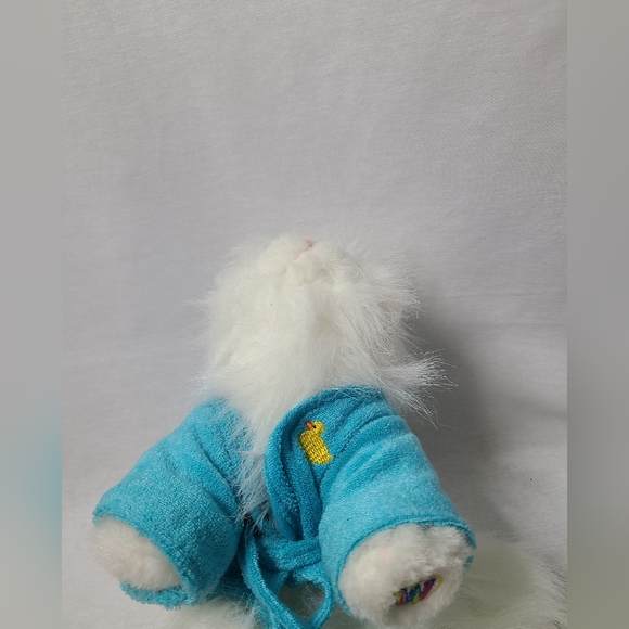 GANZ Webkinz Persian long haired cat Plush with blue bathrobe - No code - Picture 2 of 4